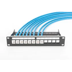 Patch panel pusty DIGITUS 10" 12 port 1U do modułów keystone (RAL 9005)