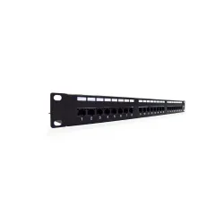Patch panel DIGITUS 19" 24x RJ45 UTP kat. 6 1U z tacką