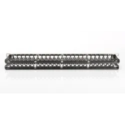 Patch panel pusty DIGITUS 19" 48 port 1U do modułów keystone (RAL 9005)