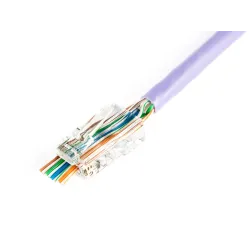 Wtyk RJ45 (8P8C) przelotowy DIGITUS kat.5e nieekranowany, AWG 26-24,