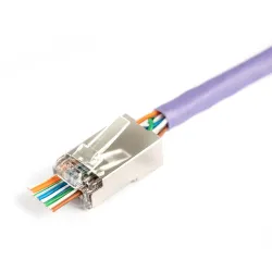 Wtyk RJ45 (8P8C) przelotowy DIGITUS kat.5e, ekranowany, AWG 26-24,