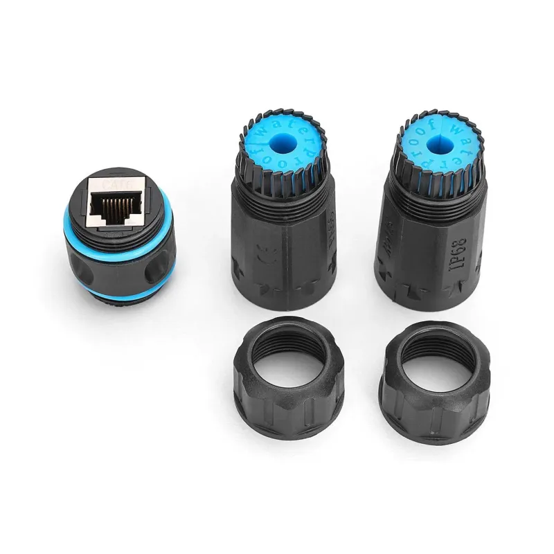 Złącze DIGITUS zewnętrzne kat.6A, stopień ochrony IP68 Połączenie RJ45-RJ45