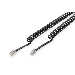 Kabel połączeniowy DIGITUS spiralny do słuchawek telefonicznych RJ10/RJ10
