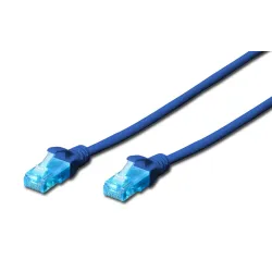 Patchcord DIGITUS UTP kat. 5e 1,5m PVC niebieski