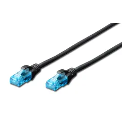 Patchcord DIGITUS UTP kat. 5e 1,5m PVC czarny