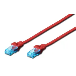 Patchcord DIGITUS UTP kat. 5e 20m PVC czerwony