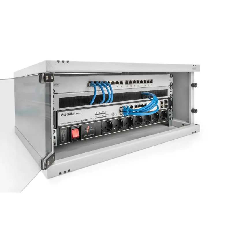 Szafa wisząca jednosekcyjna DIGITUS 19" 4U, SOHO 241 x 540 x 400 mm, drzwi