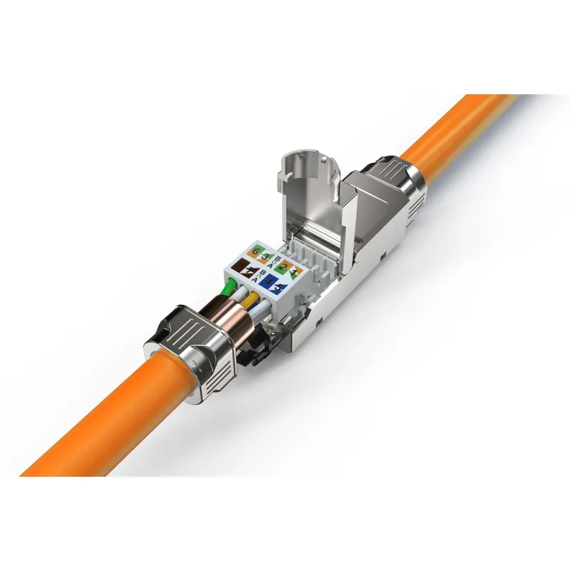 Moduł sieciowy DIGITUS do łączenia kabli kat.6A ekranowany, beznarzędziowy,