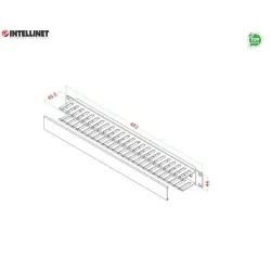 Organizer Kabli Intellient Rack 19" 1U z pokrywą, czarny