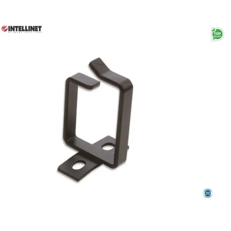 Organizer Kabli Intellient Rack 19" pojedynczy uchwyt, czarny