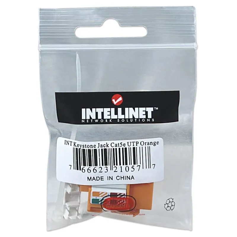Moduł Keystone Intellinet RJ45 UTP Cat.5e, pomarańczowy