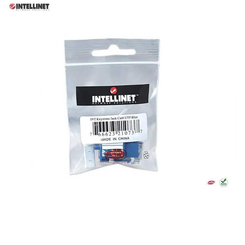 Moduł Keystone Intellinet RJ45 UTP Cat.6, niebieski