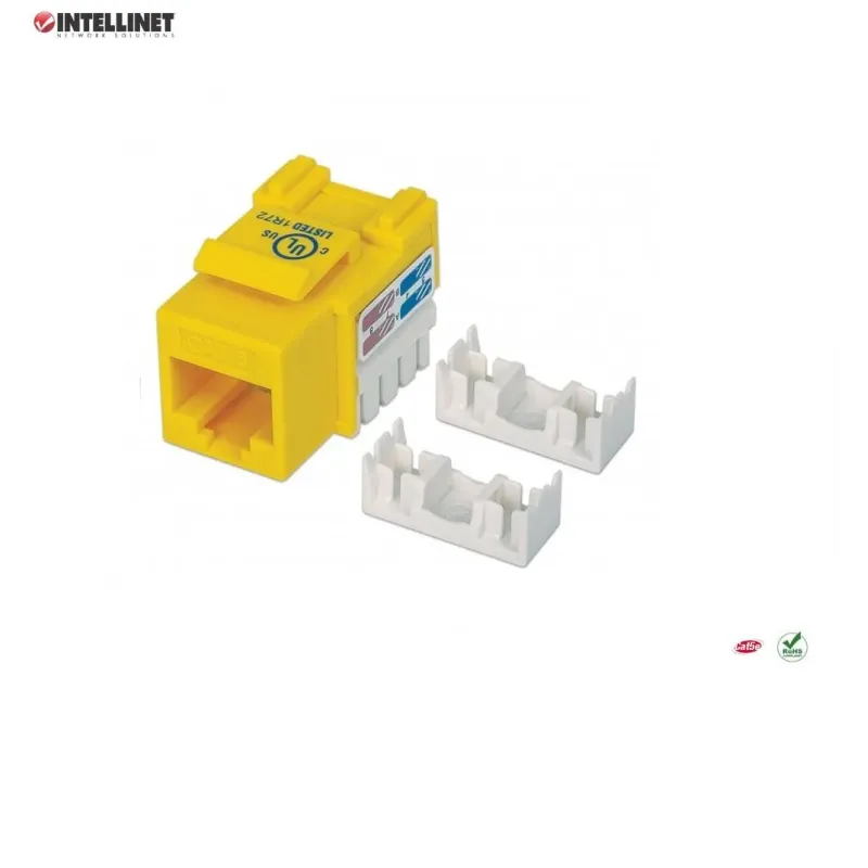 Moduł Keystone Intellinet RJ45 UTP Cat.6, żółty
