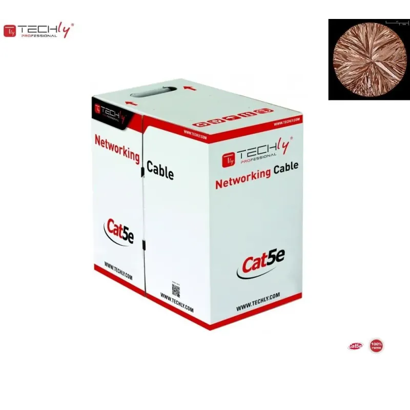 Kabel instalacyjny 100% miedź Intellinet skrętka Cat5e UTP drut, 305m biały