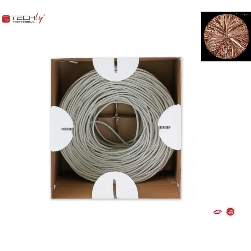 Kabel instalacyjny 100% miedź Intellinet skrętka Cat5e UTP drut, 305m biały