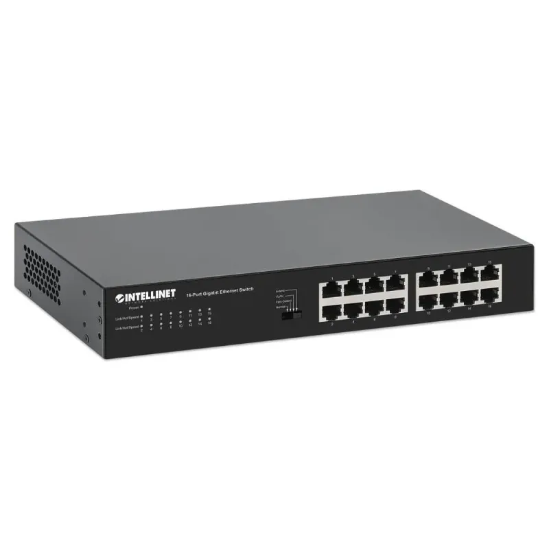 Switch niezarządzalny Intellinet 16x 10/100/1000 Mbps desktop/Rack 19"