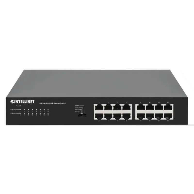 Switch niezarządzalny Intellinet 16x 10/100/1000 Mbps desktop/Rack 19"