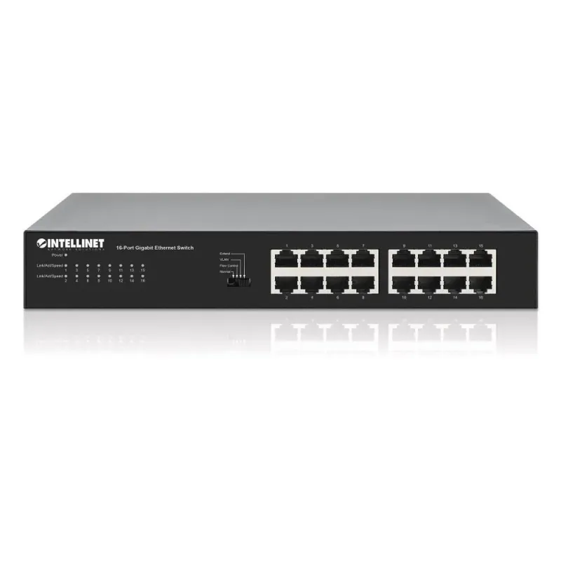 Switch niezarządzalny Intellinet 16x 10/100/1000 Mbps desktop/Rack 19"