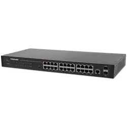 Switch zarządzalny Intellinet 24x 10/100/1000 Mbps + 2x slot SFP Rack 19"