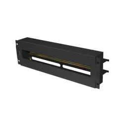 Panel dystrybucji napięć Lanberg 19" 3U z szyną DIN TS-35 czarny