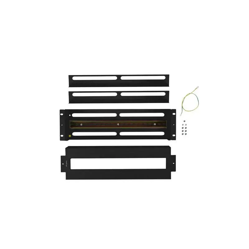 Panel dystrybucji napięć Lanberg 19" 3U z szyną DIN TS-35 czarny