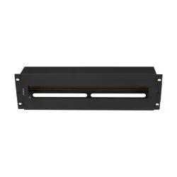 Panel dystrybucji napięć Lanberg 19" 3U z szyną DIN TS-35 czarny