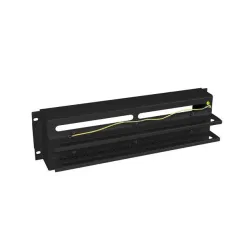 Panel dystrybucji napięć Lanberg 19" 3U z szyną DIN TS-35 czarny