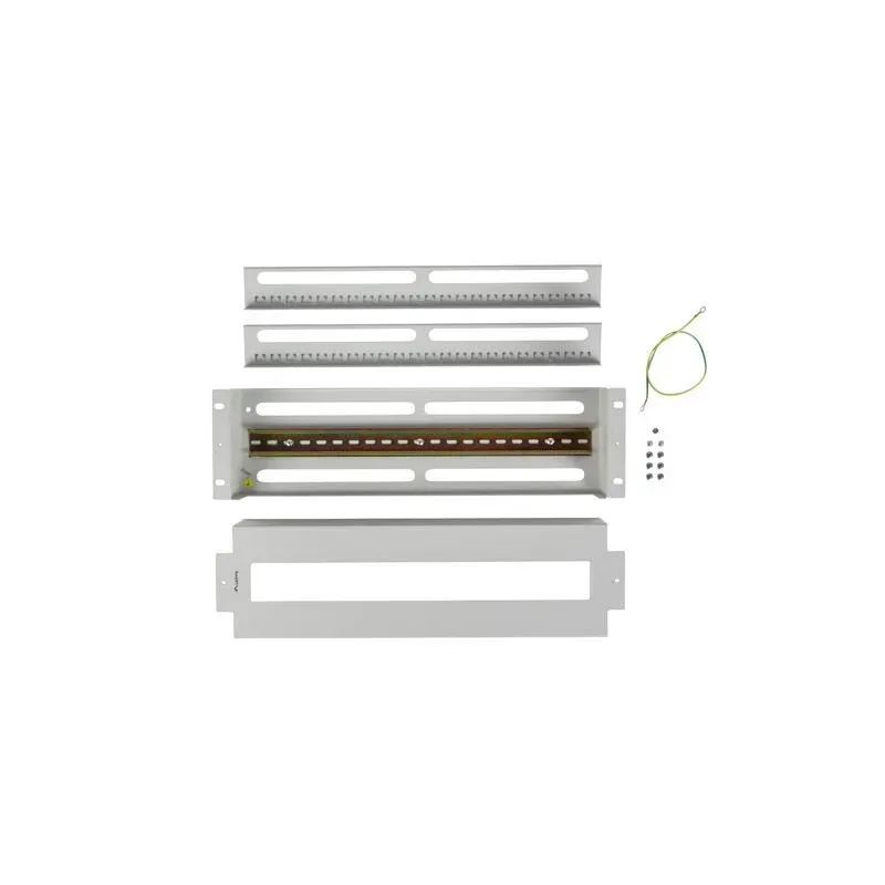 Panel dystrybucji napięć Lanberg 19" 3U z szyną DIN TS-35 szary