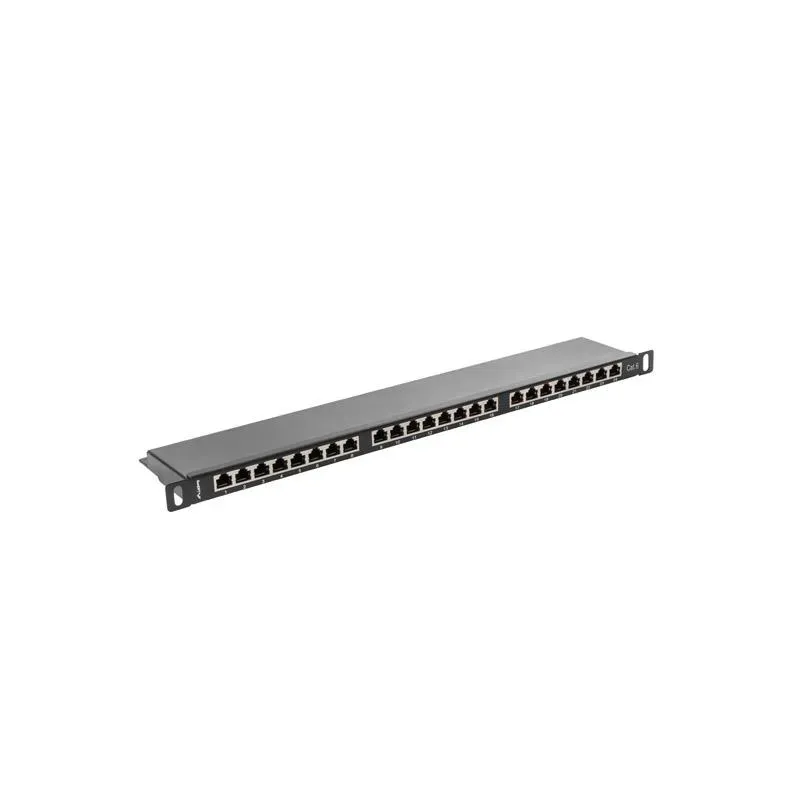 Patch panel Lanberg PPS6-0024-B 24 port 0.5U kat.6 ekranowany czarny