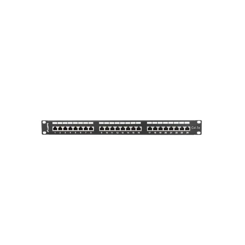 Patch panel Lanberg PPS5-1024-B 24 port 1U kat.5e ekranowany czarny