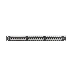 Patch panel Lanberg PPS6-1024-B 24 port 1U kat.6 ekranowany czarny