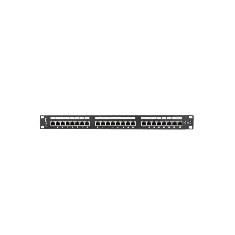 Patch panel Lanberg PPS6-1024-B 24 port 1U kat.6 ekranowany czarny