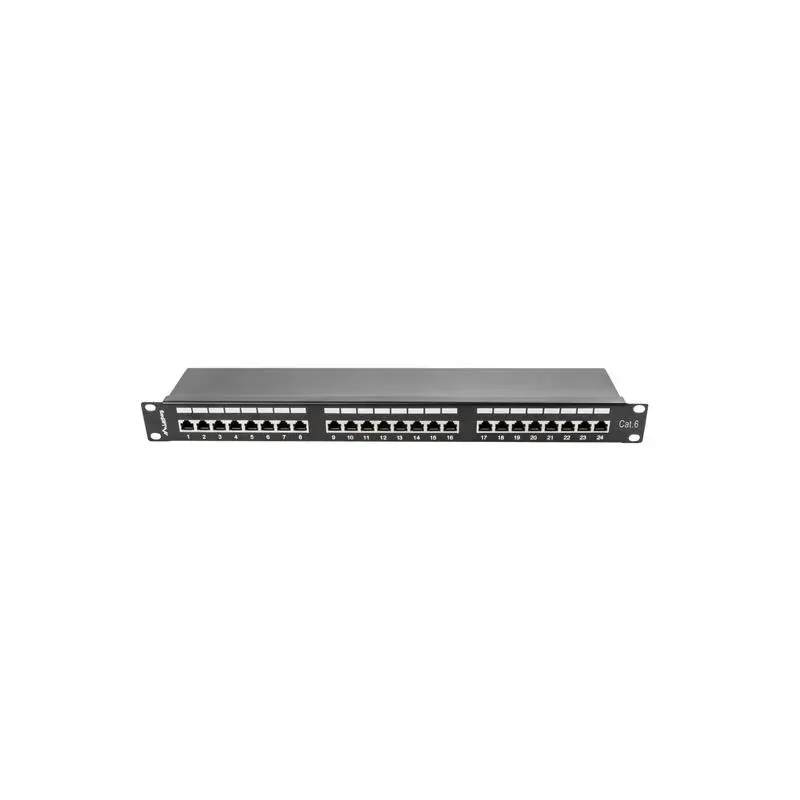 Patch panel Lanberg PPS6-1024-B 24 port 1U kat.6 ekranowany czarny