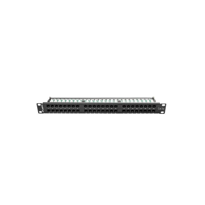 Patch panel Lanberg PPU5-1048-B 48 port 1U kat.5e czarny