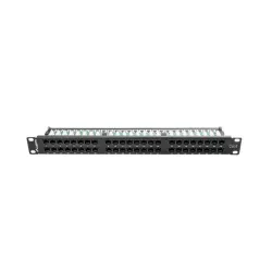 Patch panel Lanberg PPU6-1048-B 48 port 1U kat.6 czarny