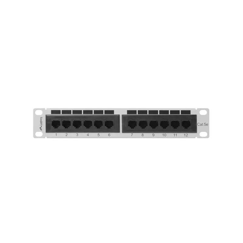 Patch panel Lanberg PPU5-9012-S 12 port 1U 10" kat.5e szary