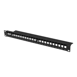 Patch panel pusty Lanberg PPKS-1024-B 24 port 1U 19" do modułów keystone