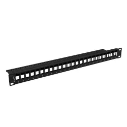 Patch panel pusty Lanberg PPKS-1024-B 24 port 1U 19" do modułów keystone