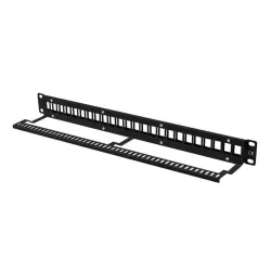 Patch panel pusty Lanberg PPKS-1024-B 24 port 1U 19" do modułów keystone