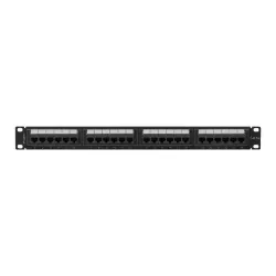 Patch panel Lanberg 24 port 1U kat.6A czarny