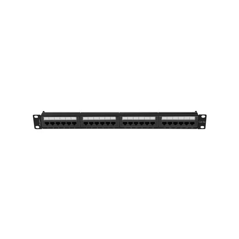 Patch panel Lanberg 24 port 1U kat.6A czarny