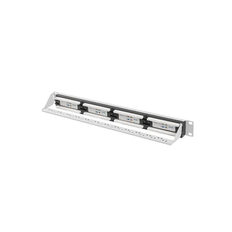 Patch panel Lanberg 24 port 1U kat.6A szary