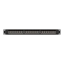 Patch panel Lanberg 24 port 1U kat.7 ekranowany czarny