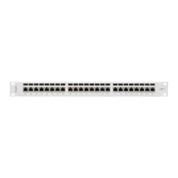 Patch panel Lanberg 24 port 1U kat.7 ekranowany szary
