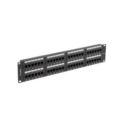 Patch panel Lanberg PPU5-2048-B 48 port 2U 19" kat.5e czarny