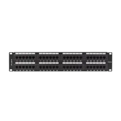 Patch panel Lanberg PPU5-2048-B 48 port 2U 19" kat.5e czarny