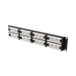 Patch panel Lanberg PPU5-2048-B 48 port 2U 19" kat.5e czarny