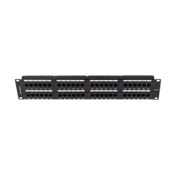 Patch panel Lanberg PPU6-2048-B 48 port 2U 19" kat.6 czarny