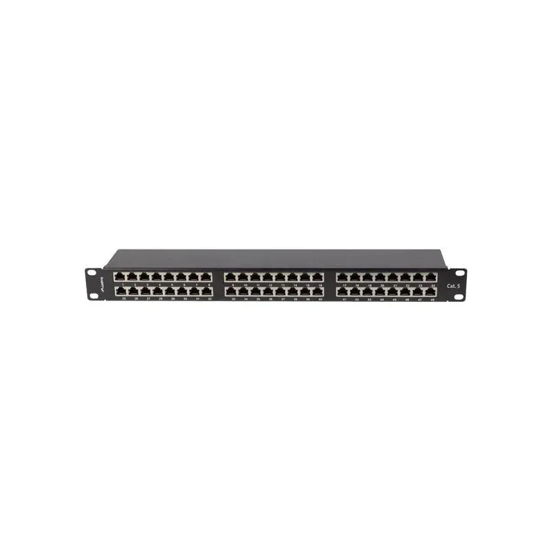 Patch panel Lanberg PPS5-1048-B 48 19" port 1U kat.5E FTP ekranowany czarny