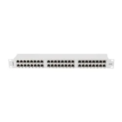 Patch panel Lanberg PPS6-1048-S 48 port 1U 19" kat.6 FTP ekranowany szary